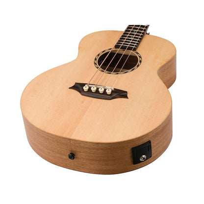 Bromo BAT8E – Chitară acustică bass mini jumbo, 4 corzi, cu husă