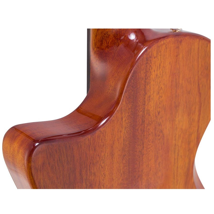 Bromo BEN2C – Chitară electro-acustică nylon hollow body, 6 corzi, cu cutie rigidă