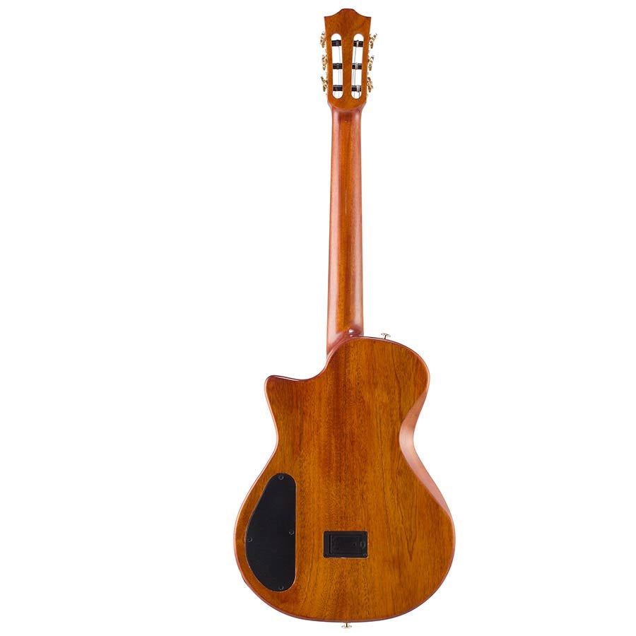 Bromo BEN2C – Chitară electro-acustică nylon hollow body, 6 corzi, cu cutie rigidă