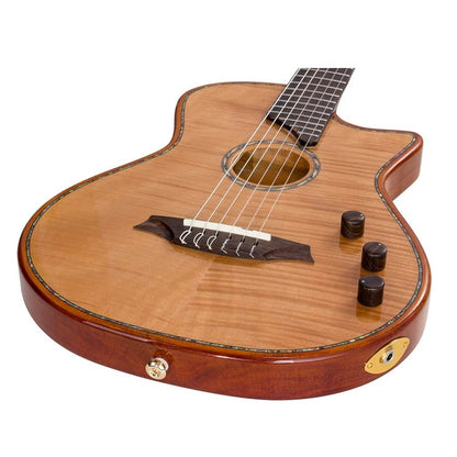 Bromo BEN2C – Chitară electro-acustică nylon hollow body, 6 corzi, cu cutie rigidă