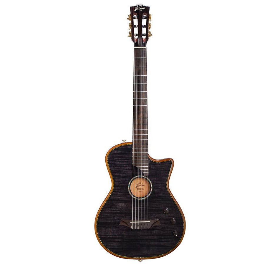 Bromo BEN2CTBK – Chitară electro-acustică nylon hollow body, 6 corzi, cu cutie rigidă