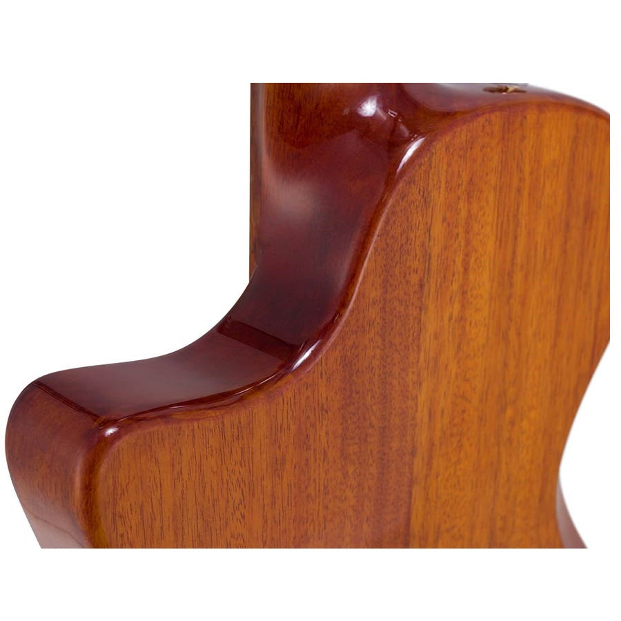 Bromo BEN2CTBK – Chitară electro-acustică nylon hollow body, 6 corzi, cu cutie rigidă