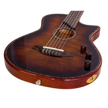 Bromo BEN2C3TS – Chitară electro-acustică nylon hollow body, 6 corzi, cu cutie rigidă