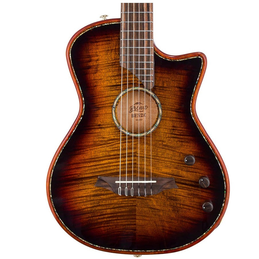 Bromo BEN2C3TS – Chitară electro-acustică nylon hollow body, 6 corzi, cu cutie rigidă