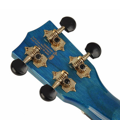 Mahalo MH2TBU – Set ukulele concert, finisaj albastru transparent, cu husă