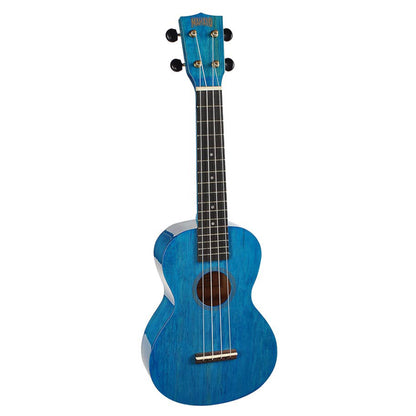 Mahalo MH2TBU – Set ukulele concert, finisaj albastru transparent, cu husă