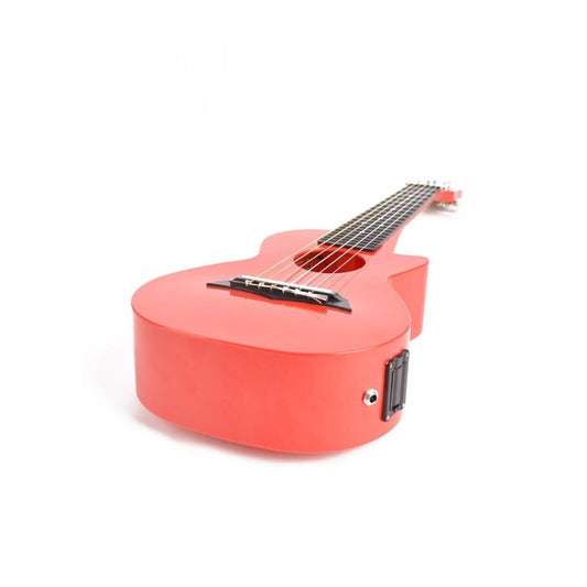 Korala PUG40ERD – Set ukulele electric (guitarlele), policarbonat, roșu, 69 cm, cu 3 pene