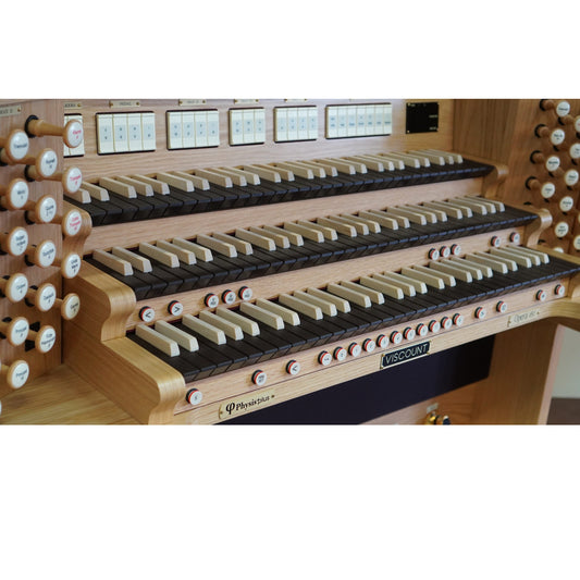 Viscount Opera 450 – Orga de biserică digitală cu trei claviaturi, pedalier cu 32 de note, 54 registre + 7 voci orchestrale, Physis Plus