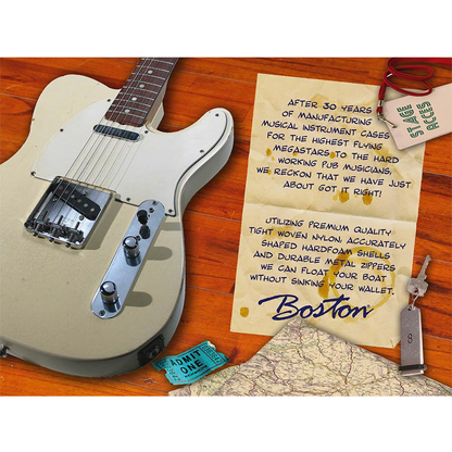 Boston CEB250 Husă softcase chitară bas, căptușeală polistiren, buzunar, curea