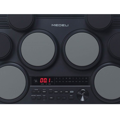 Medeli DD225 Set tobe electronice de masă cu 8 pad-uri sensibile la atingere, 2 pedale, bețe incluse