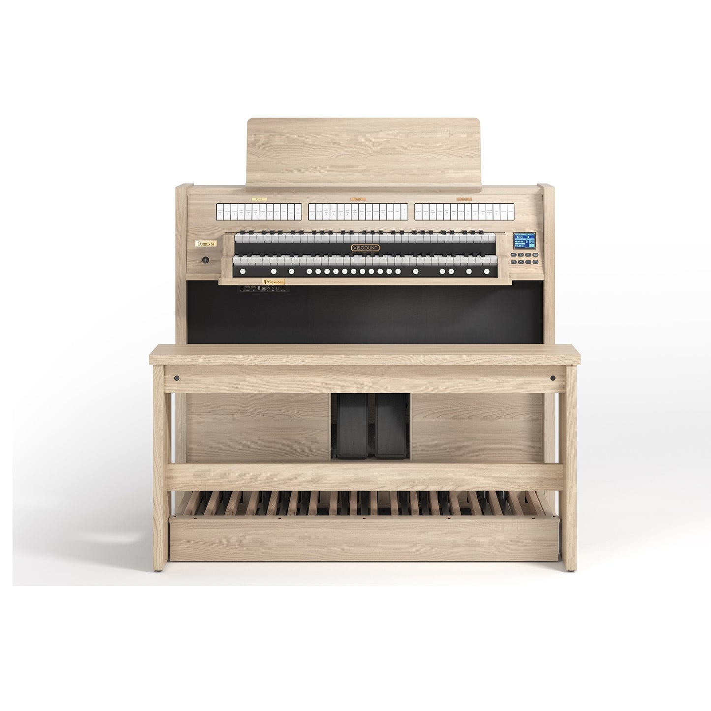 Viscount Domus S4 – Orga de biserică digitală cu 2 claviaturi, pedalier cu 32 de note, 32 de registre + 3 voci orchestrale