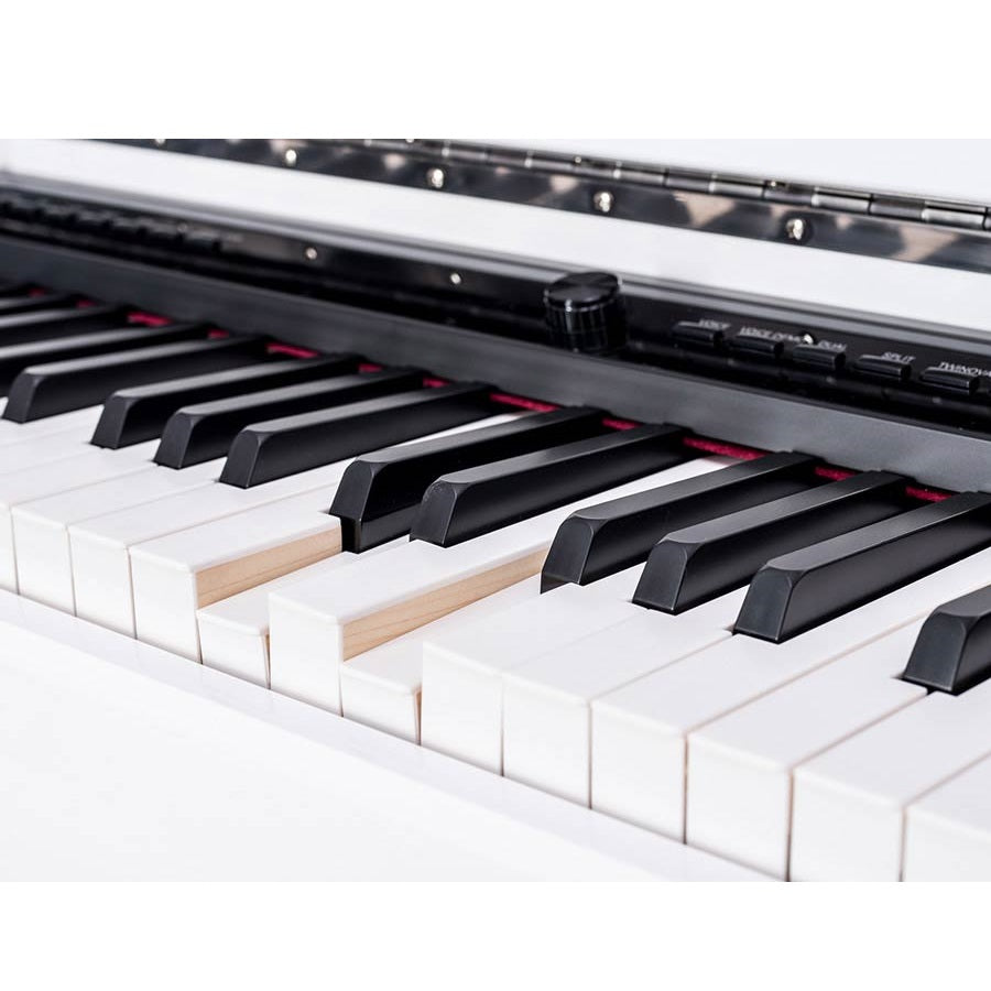 Medeli DP650KWGW Pian digital profesional, claviatură din lemn (G3PW), Glossy White