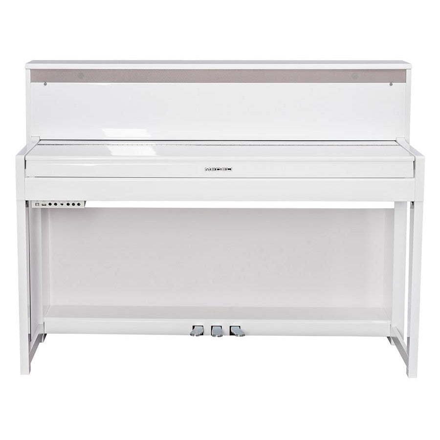 Medeli DP650KWGW Pian digital profesional, claviatură din lemn (G3PW), Glossy White