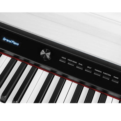 Medeli DP650KWGW Pian digital profesional, claviatură din lemn (G3PW), Glossy White