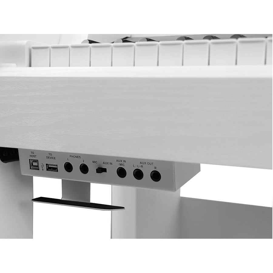 Medeli DP650KWGW Pian digital profesional, claviatură din lemn (G3PW), Glossy White