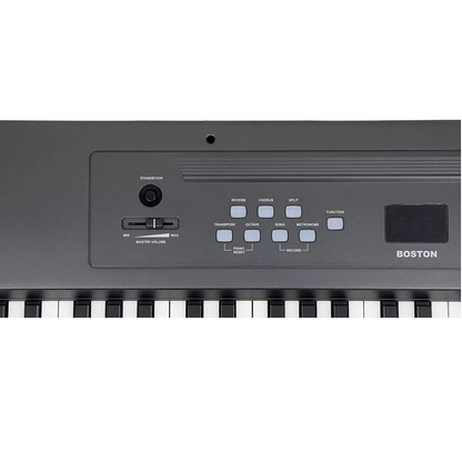 Boston DSP388BK – Pian digital de scenă, 88 clape hammer action, 8 voci, USB/MIDI, 2x10W, negru
