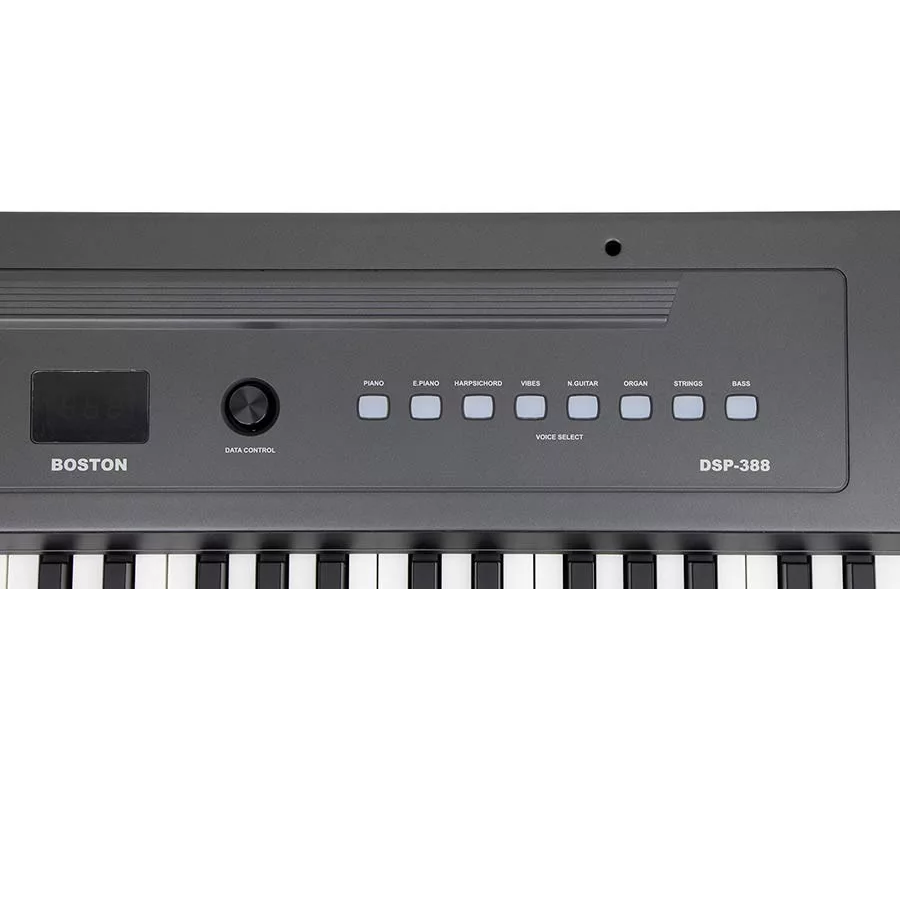 Boston DSP388BK – Pian digital de scenă, 88 clape hammer action, 8 voci, USB/MIDI, 2x10W, negru