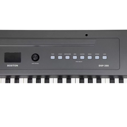 Boston DSP388BK – Pian digital de scenă, 88 clape hammer action, 8 voci, USB/MIDI, 2x10W, negru