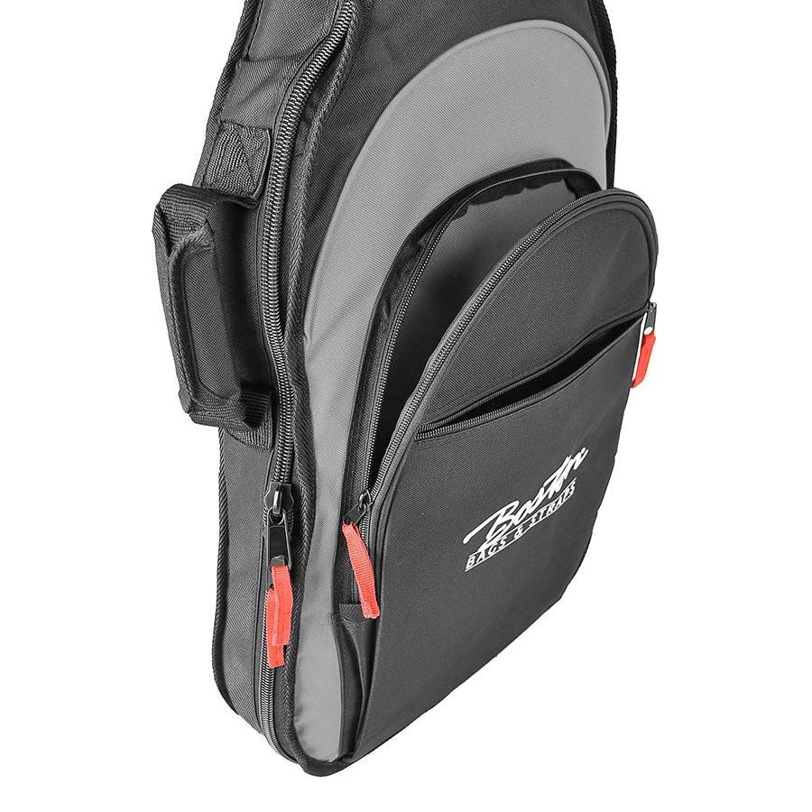 Boston E25BG Husă Super Packer pentru chitară electrică, căptușeală 25 mm, negru/gri