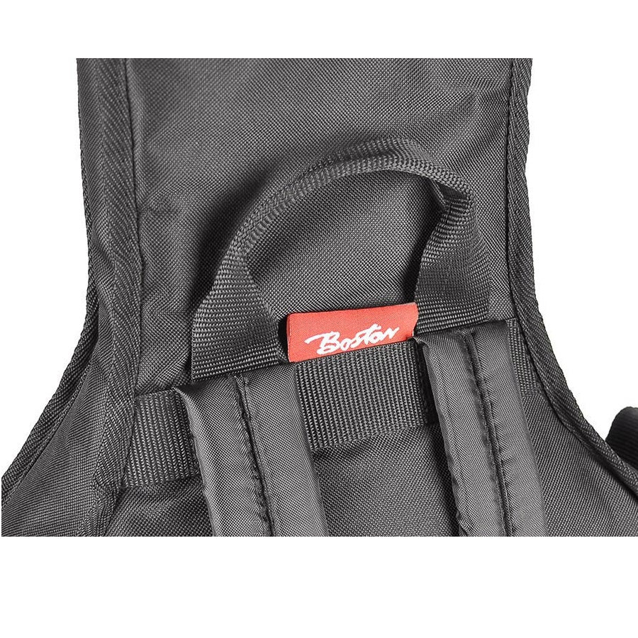 Boston E25BG Husă Super Packer pentru chitară electrică, căptușeală 25 mm, negru/gri