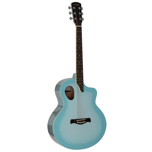 Nashville GOF105SBU Chitară acustică cu gaură de rezonanță offset, Sky Blue Burst