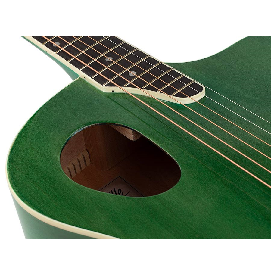 Nashville GOF110TGN Chitară acustică cu gaură de rezonanță offset, Transparent Green