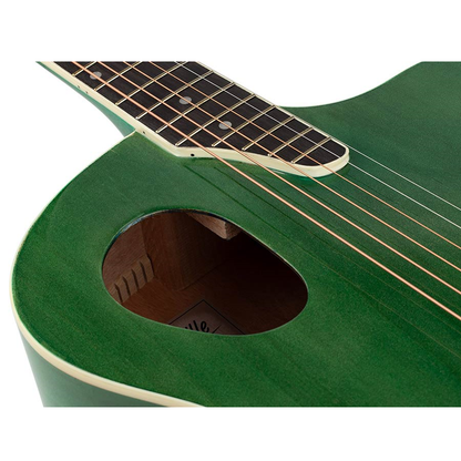 Nashville GOF110TGN Chitară acustică cu gaură de rezonanță offset, Transparent Green