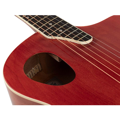 Nashville GOF110TRD Chitară acustică cu gaură de rezonanță offset, Transparent Red