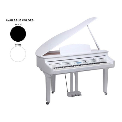 Medeli GRAND510WH Pian digital baby grand, claviatură cu 88 clape grele (K8), Alb lucios