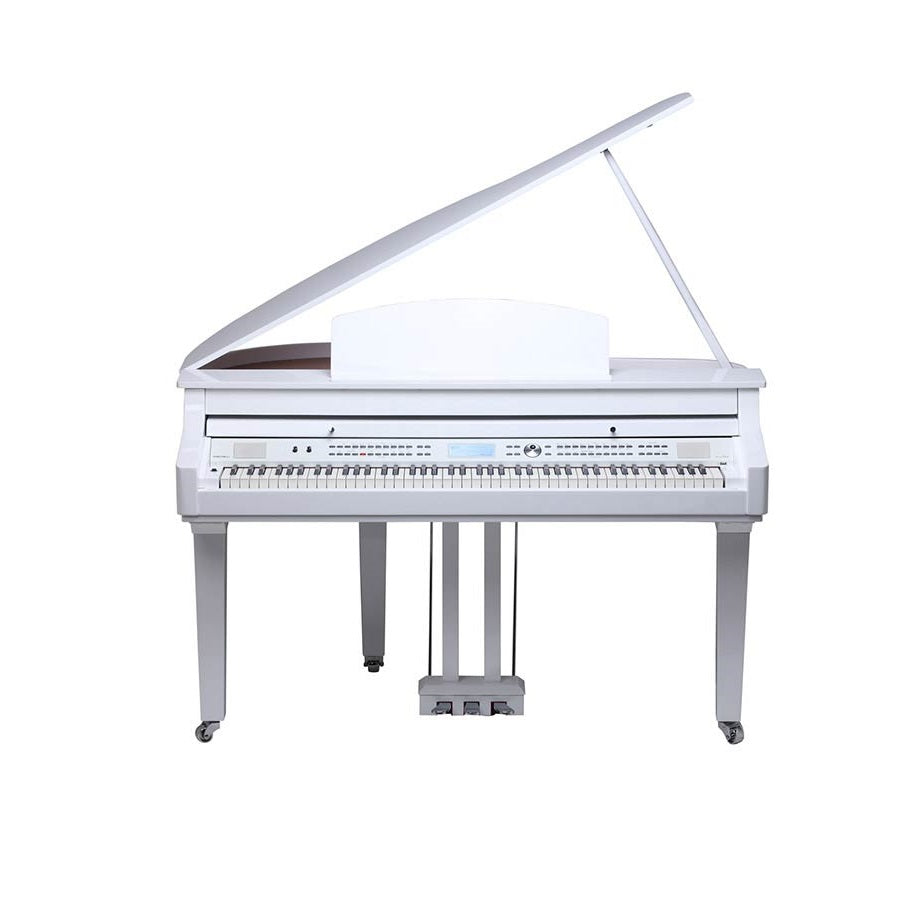 Medeli GRAND510WH Pian digital baby grand, claviatură cu 88 clape grele (K8), Alb lucios