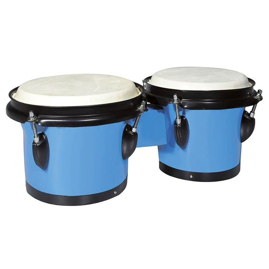 Hayman BG402BU Bongo lemn masiv, 6,8" + 7,8", piele naturală, albastru