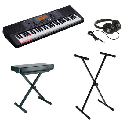Set orgă Medeli IK200 cu căști, scaun și stativ, 61 clape dinamice, 585 tonuri, 202 ritmuri, USB-MIDI, intrare microfon