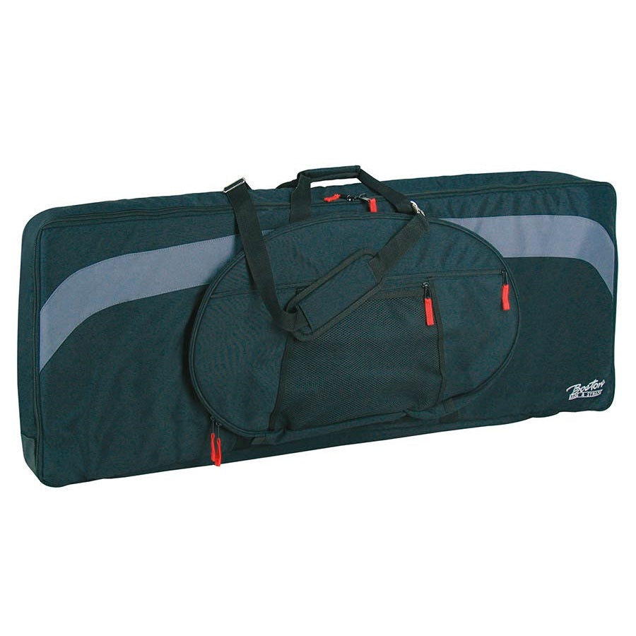 Boston KBT105BG Husă pentru keyboard, Super Packer Series, căptușită 25 mm, negru/gri