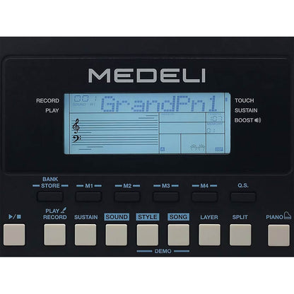 Set orgă Medeli MK110 cu căști, scaun și stativ, 61 clape dinamice, 500 sunete, USB MIDI & Audio