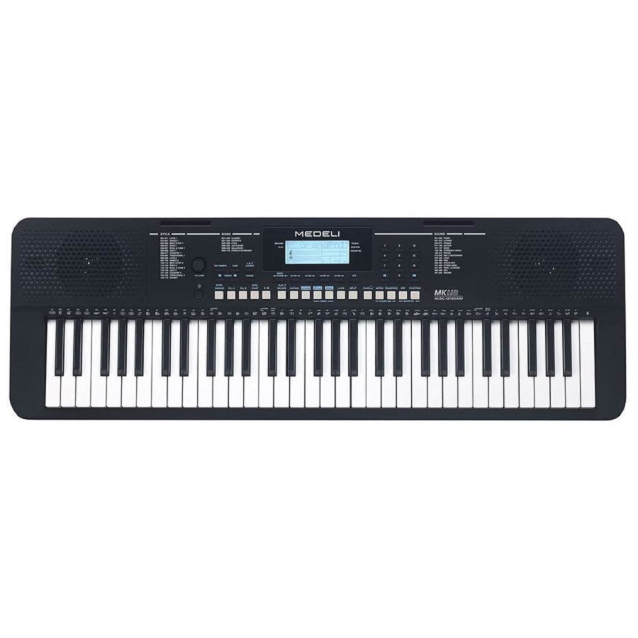 Set orgă Medeli MK110 cu căști, scaun și stativ, 61 clape dinamice, 500 sunete, USB MIDI & Audio