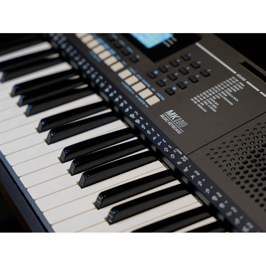 Set orgă Medeli MK110 cu căști, scaun și stativ, 61 clape dinamice, 500 sunete, USB MIDI & Audio