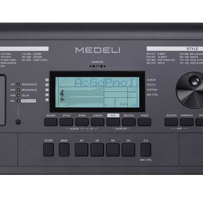 Medeli MK401 Set orgă cu căști, scaun și stativ, 61 clape dinamice, 600 sunete