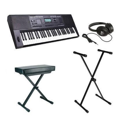 Medeli MK401 Set orgă cu căști, scaun și stativ, 61 clape dinamice, 600 sunete