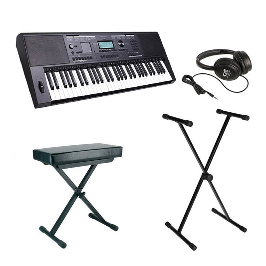 Medeli MK401 Set orgă cu căști, scaun și stativ, 61 clape dinamice, 600 sunete