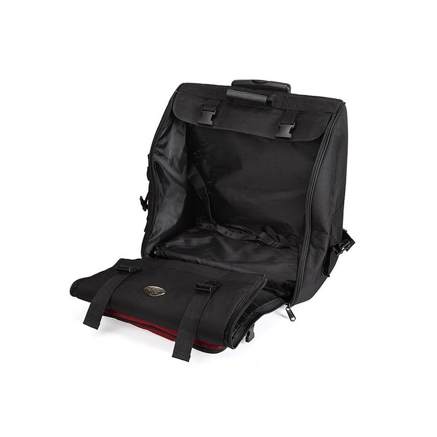 CNB PAB1672 Husă troller pentru acordeon 72 bași, negru/roșu, cu roți