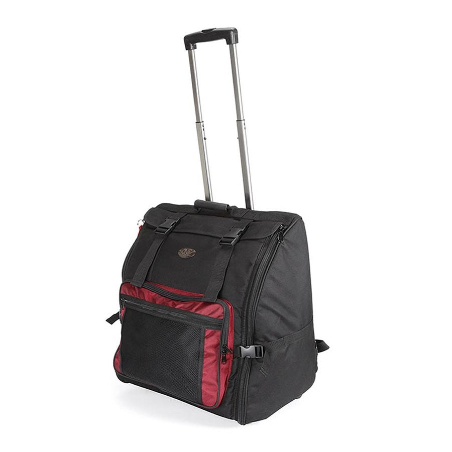 CNB PAB1672 Husă troller pentru acordeon 72 bași, negru/roșu, cu roți