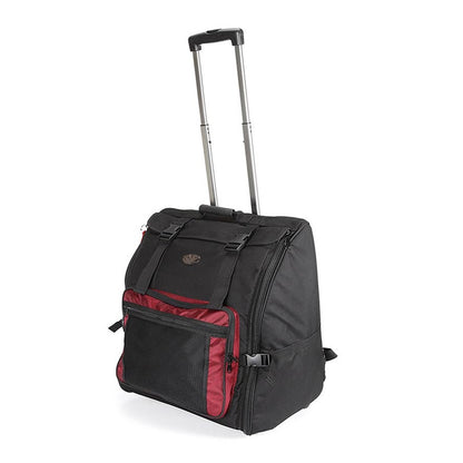CNB PAB1672 Husă troller pentru acordeon 72 bași, negru/roșu, cu roți