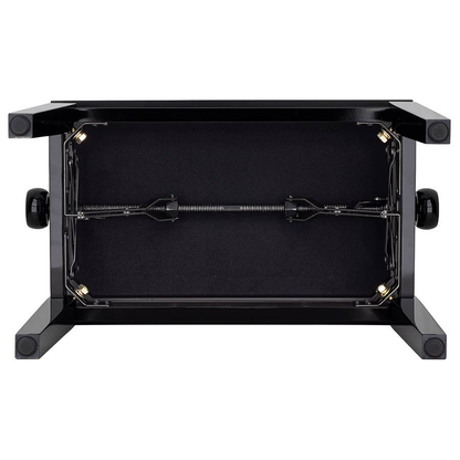 Boston PB10/1025 Banchetă pentru pian, reglabilă 48–56 cm, negru lucios, șezut negru