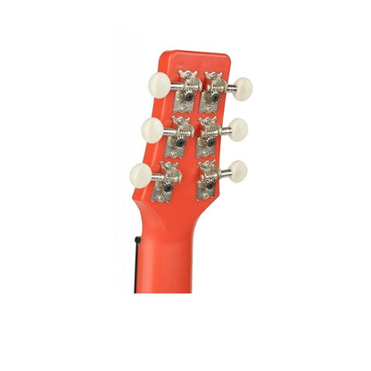 Korala PUG40ERD – Set ukulele electric (guitarlele), policarbonat, roșu, 69 cm, cu 3 pene
