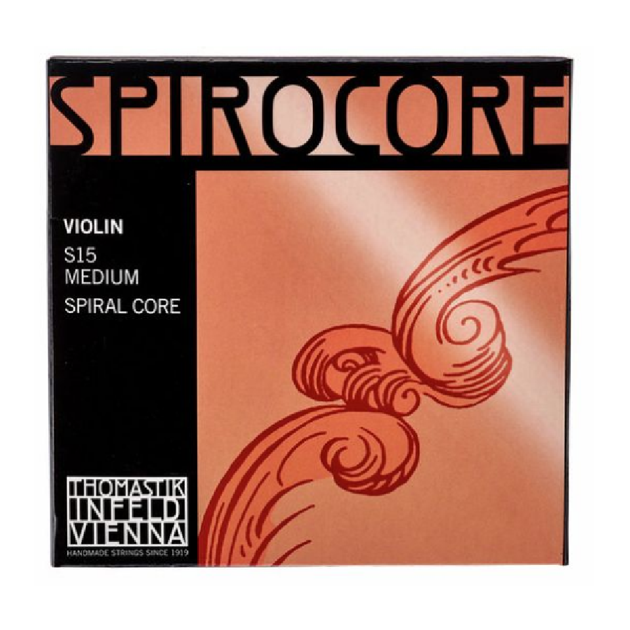 Thomastik-Infeld Spirocore S15 Set corzi pentru vioară 4/4, Medium, miez spiralat, Ball End
