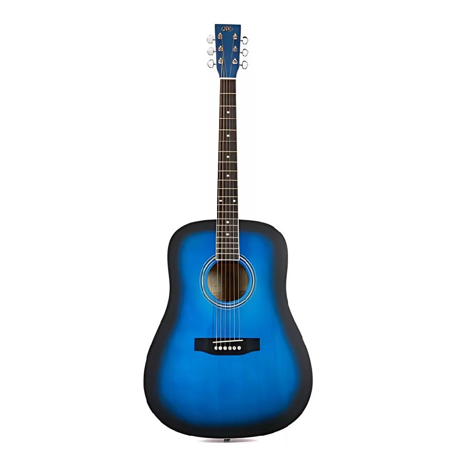 SX SD104GBUS Chitară acustică, albastru sunburst, lucios
