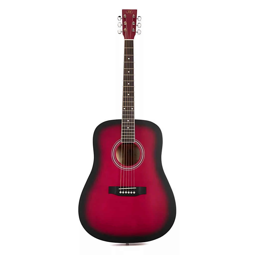 SX SD104GRDS Chitară acustică, rosu sunburst, lucios