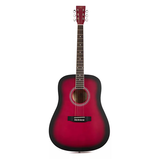 SX SD104GRDS Chitară acustică, rosu sunburst, lucios
