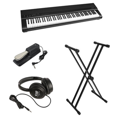 Set pian digital Medeli SP201 Basic1 cu pedală, căști și stativ, 88 clape hammer action, 192 note polifonie