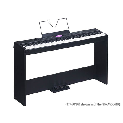 Medeli ST450BK Stand din lemn pentru pian digital SPC120, SPC220 și SPA500, cu 3 pedale, negru